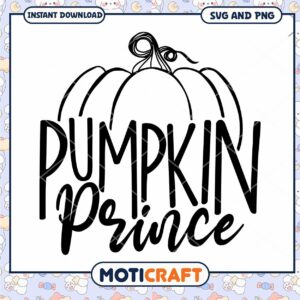Pumpkin Prince SVG Cut File Instant Download