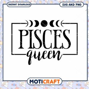 Pisces Queen SVG Cut File Instant Download