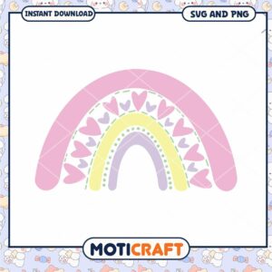 Pastel Rainbow SVG PNG Instant Download