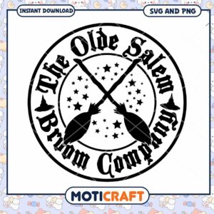 Option 1 (Focus on location) Salem Witch Brooms SVG PNG Instant Download