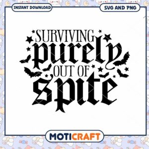 Option 1 (Focus on keyword) Surviving Purely Out of Spite SVG