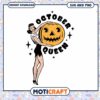 October Queen Vintage Jack O Lantern SVG Design Download