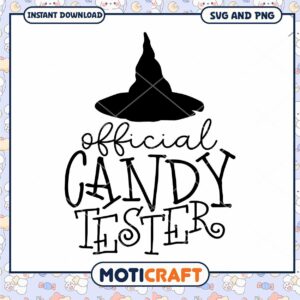 Official Candy Tester SVG Design for Halloween Fun Decor