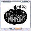 Morning Pumpkin SVG Design for Fall Crafts and Decor