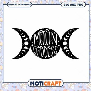 Moon Goddess SVG Design for Crafting and DIY Projects