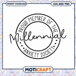 Millennial Anxiety Society SVG PNG Download