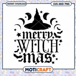 Merry Witchmas SVG Design for Unique Holiday Decor
