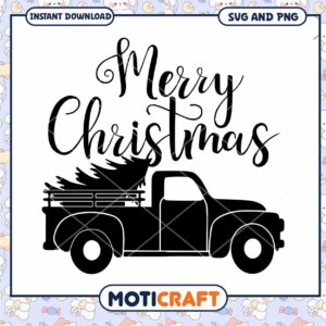 Merry Christmas Truck SVG