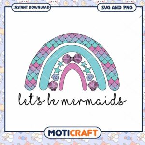 Mermaid Rainbow SVG PNG Instant Download