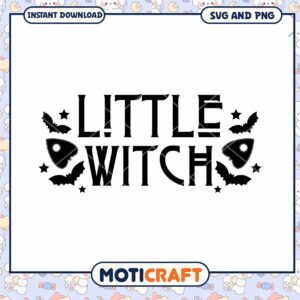 Little Witch SVG Halloween Cut File
