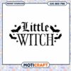 Little Witch Bat SVG Design for Halloween Crafts Download