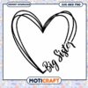 Big Sister Heart SVG PNG Instant Download
