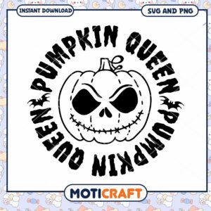 Pumpkin Queen SVG Cut File Instant Download