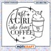 Just a Girl Who Loves Coffee SVG Design for Instant Download