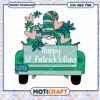 Happy St. Patrick's Day Gnome in Truck SVG and PNG Instant Download Design