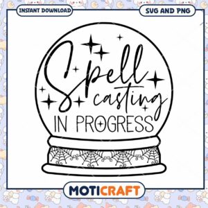 Halloween Spell Casting SVG Cut File