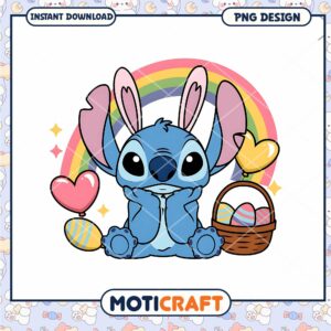 Stitch Easter Bunny PNG Design