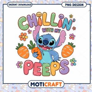 Stitch Chilling with My Peeps PNG