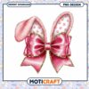 Pink Paw Print Bow PNG Design