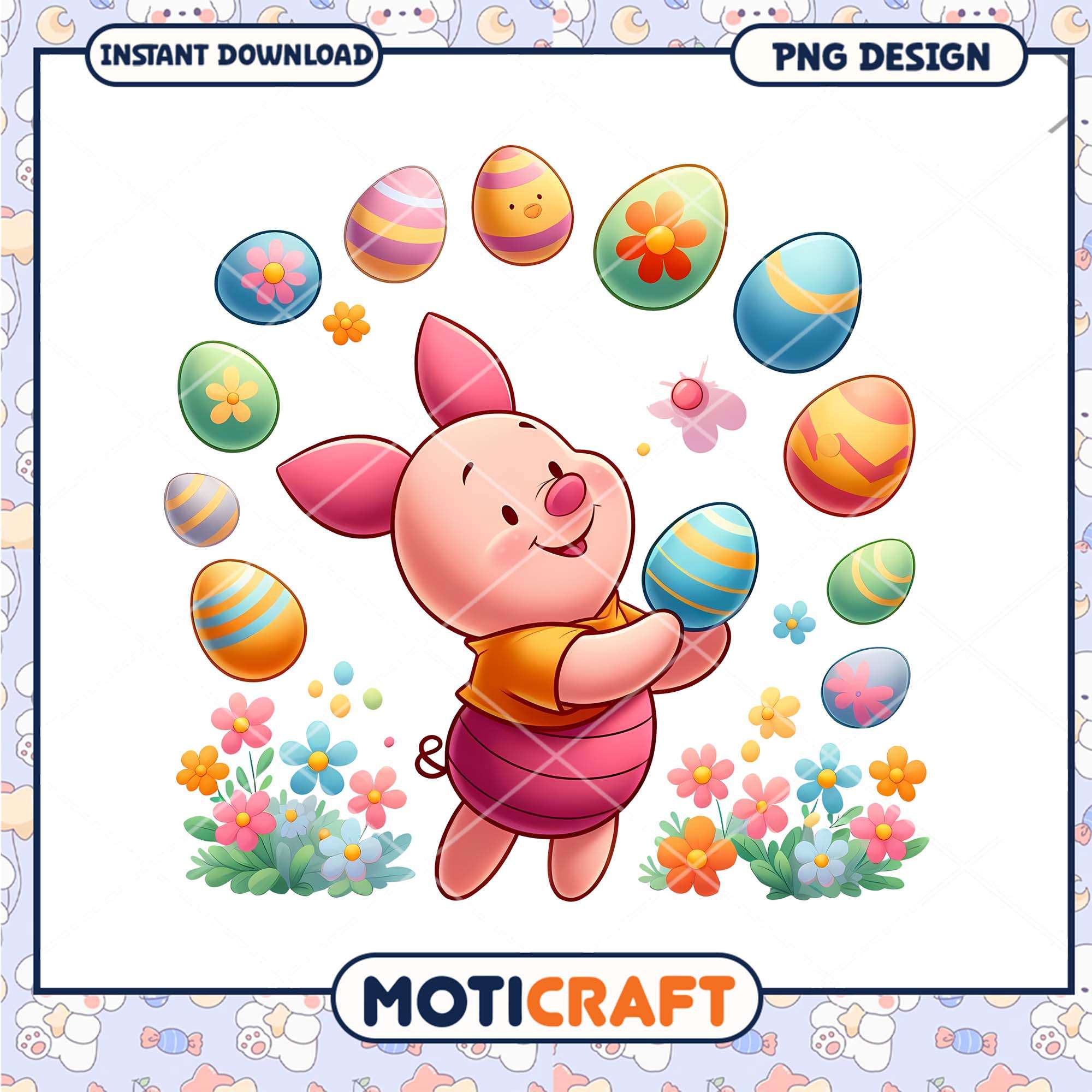 Piglet Easter PNG Instant Download Piglet Easter PNG Instant Download