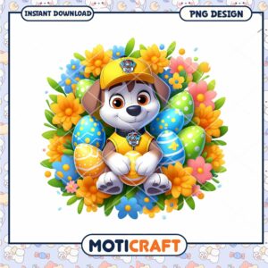 Paw Patrol Easter PNG Ryder Spring Flowers