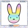 Pastel Rainbow Bunny PNG Design