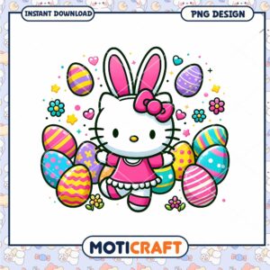 Option 1 (Focus on character) Hello Kitty Easter PNG Download