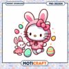 Option 1 (Focus on character) Cute Hello Kitty Easter Bunny PNG