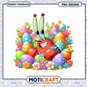 Mr Krabs Easter PNG Design