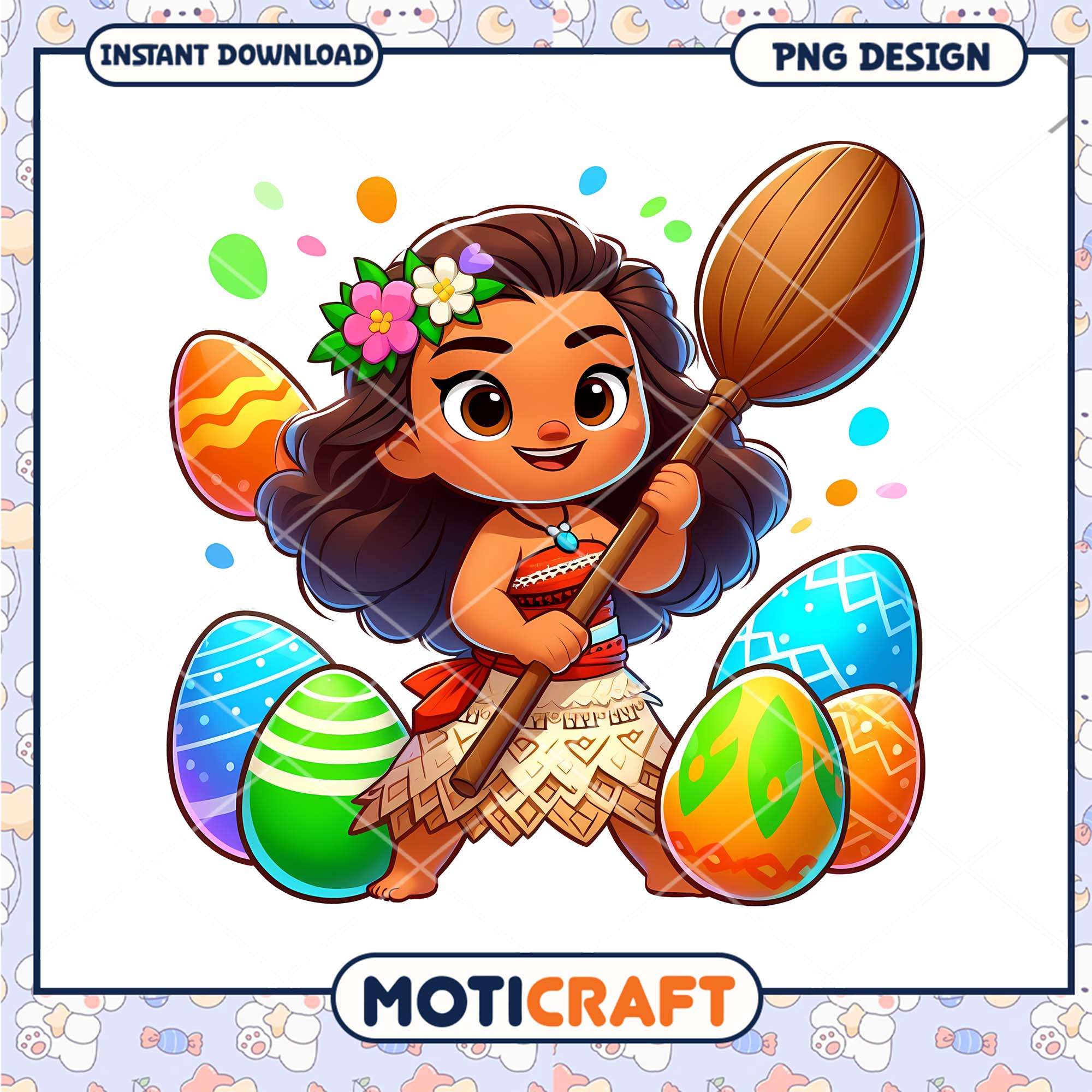 Moana Easter PNG Design Instant Download Moana Easter PNG Design Instant Download