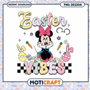 Minnie Mouse Easter Vibes PNG Design