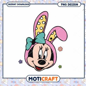 Minnie Mouse Easter Bunny PNG Design