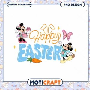 Minnie & Mickey Easter PNG Design