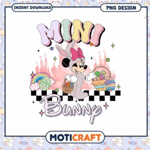 Mini Bunny Character PNG Design for Crafting Use