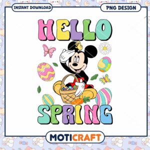 Mickey Mouse Hello Spring PNG