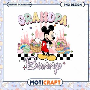 Mickey Mouse Easter Grandpa Bunny PNG
