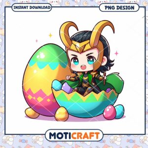 Loki Easter PNG Cute Chibi Design