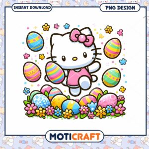 Hello Kitty Easter PNG Design