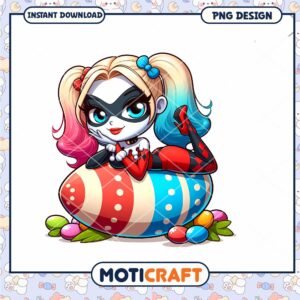 Harley Quinn Easter PNG Instant Download