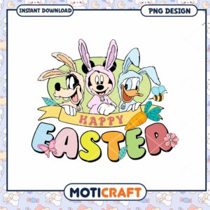 Happy Easter PNG Disney Bunny Friends