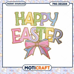 Happy Easter PNG Design Instant Download