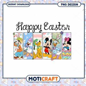 Happy Easter Mickey Mouse PNG Instant Download Design