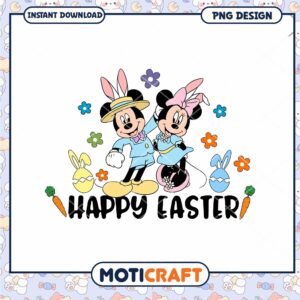 Happy Easter Mickey Minnie PNG Download