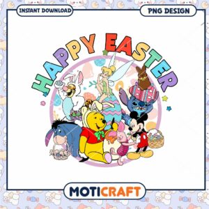 Happy Easter Character Design PNG for Kids Crafts