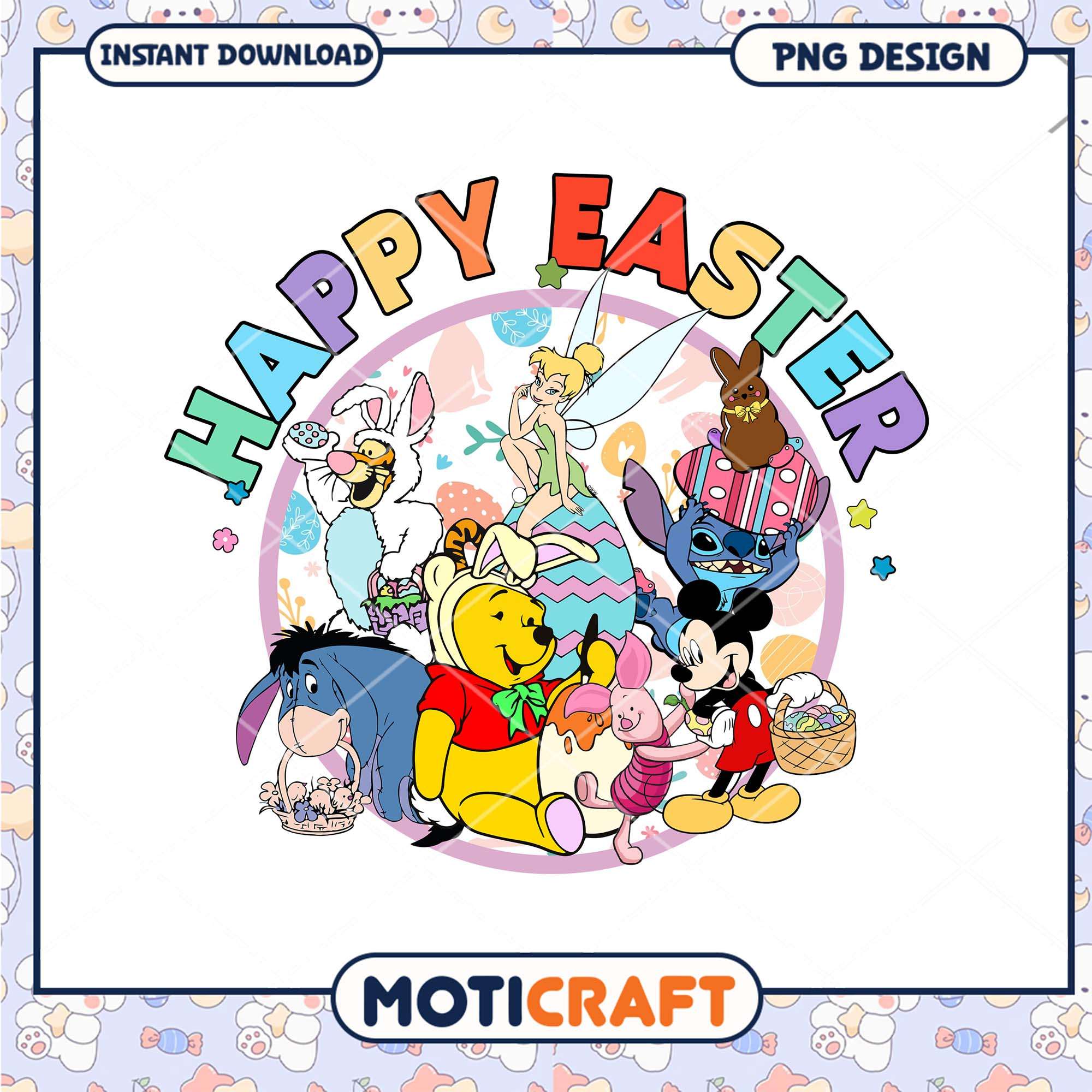 Happy Easter Character Design PNG for Kids Crafts Happy Easter Character Design PNG for Kids Crafts