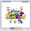 Happy Easter Cartoon Design PNG Instant Download