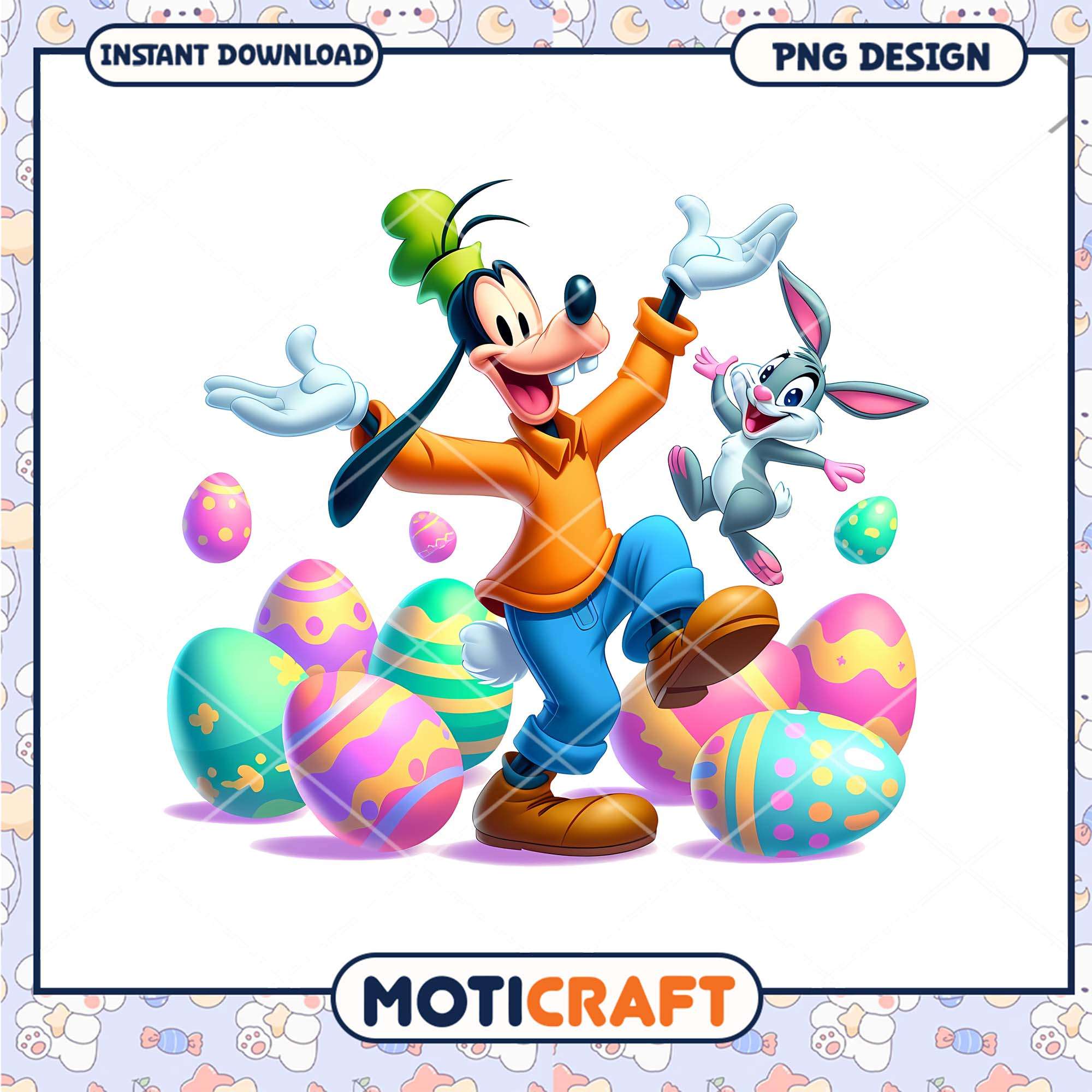 Goofy Easter PNG Design Instant Download Goofy Easter PNG Design Instant Download