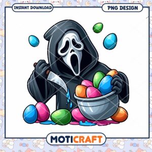 Ghostface Easter PNG Design Instant Download