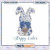 Floral Bunny Happy Easter PNG Design Download