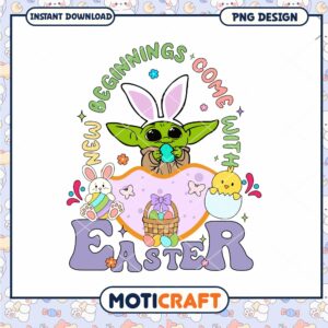 Easter Yoda PNG Design New Beginnings
